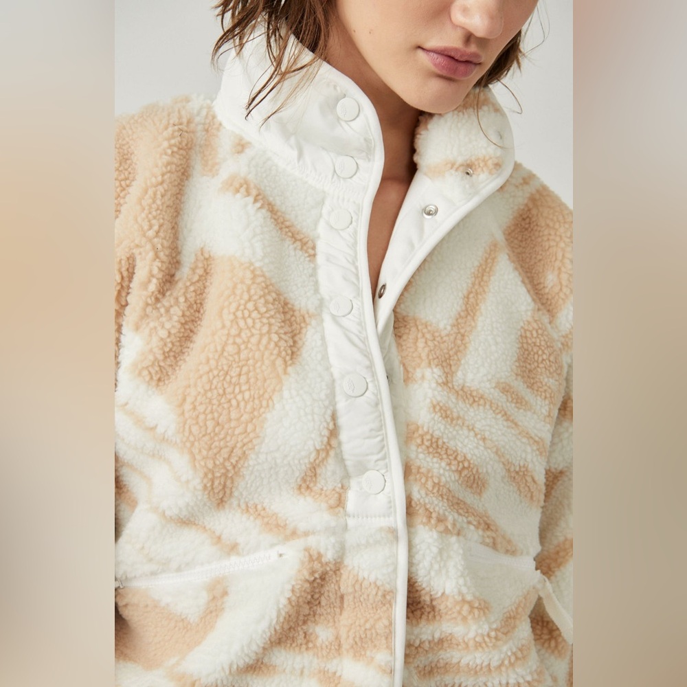 NWT Free People Movement Rocky Ridge Fleece Jacket - Snow - Picture 4 of 16
